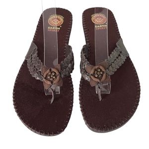 BROWN FLIP FLOPS BY EARTH SPIRIT